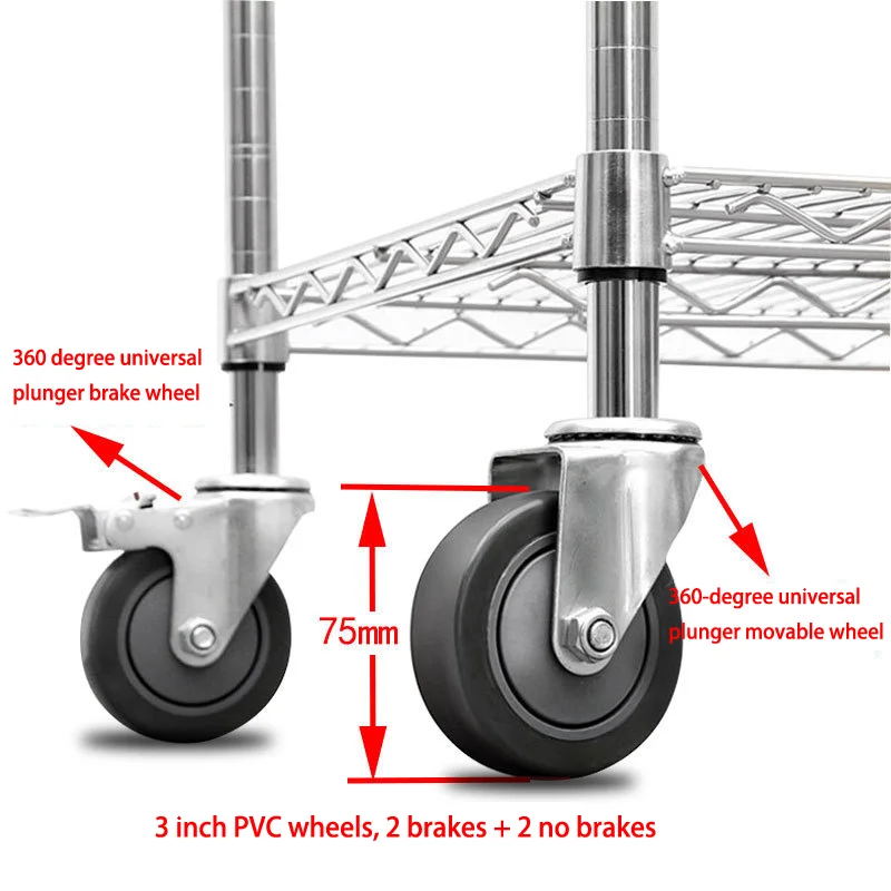 High Quality Chrome Security Shelving Lock Wire Shelf for Cleanroom and Industrial Semi Conductor