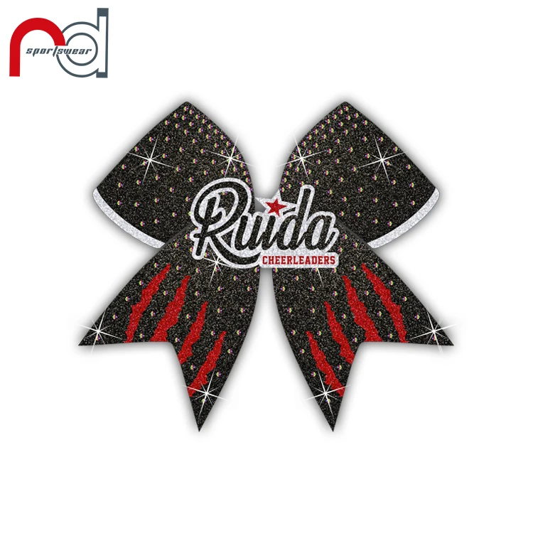 Cheer Bow Strip Rhinestone Transfer Cheerleading Competition Adults Cheer Wear Cheer for Girls Hair Bow