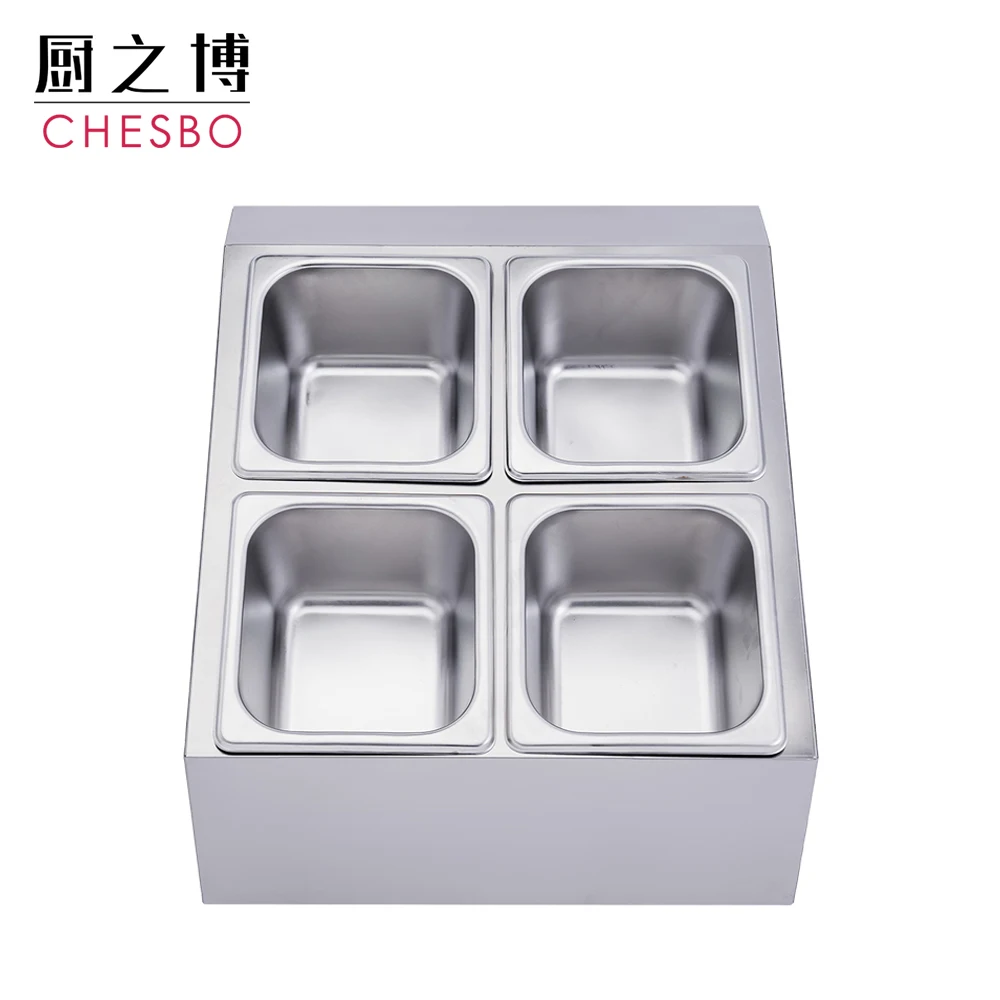 4 Pcs Stainless Steel Magnetic Spice Set Kitchen Spice Jar Rack Seasoning Tool BBQ Spice