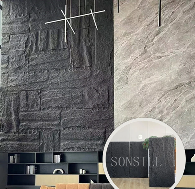Indoor Outdoor PU Stone Wall Panel Polyurethane Stone Big Slab Panel