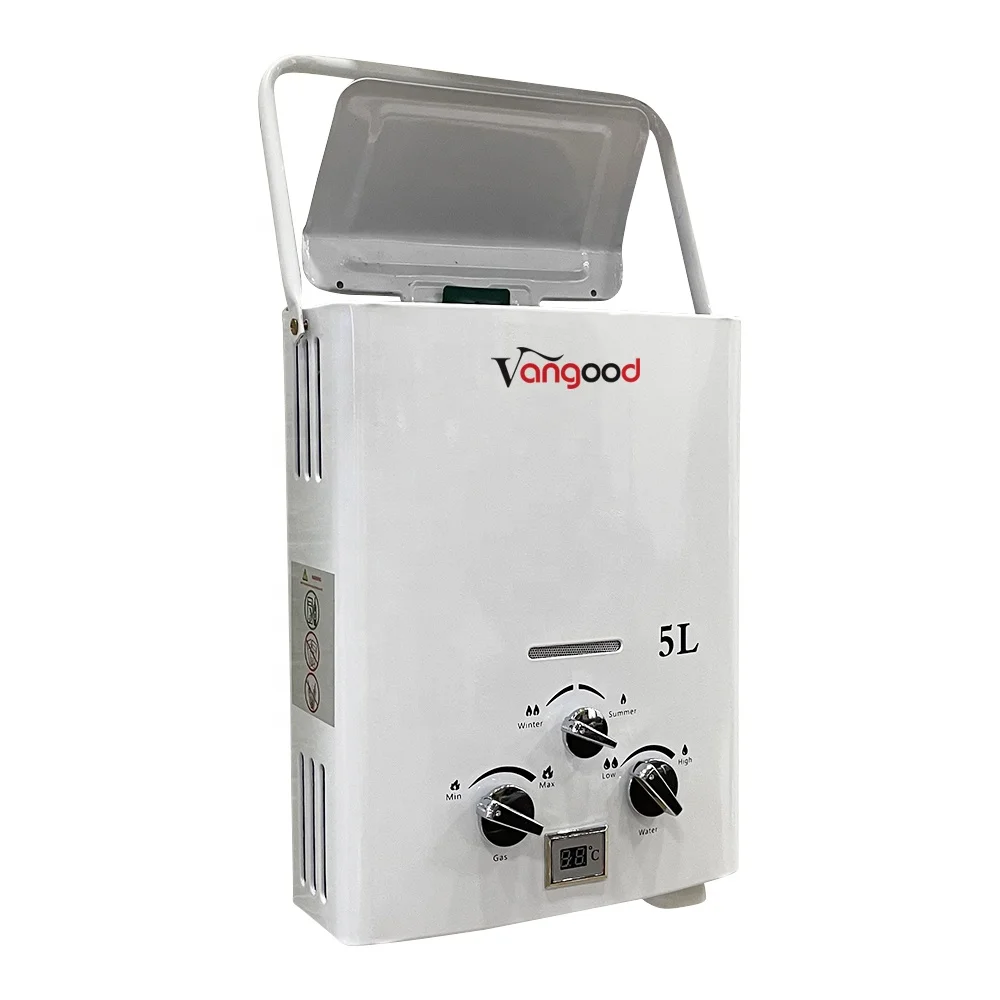 Flueless Tankless Safety Control Valve Mini 5L Portable Patio Camping Gas Heater