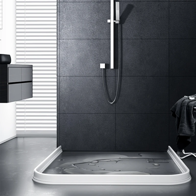 Silicone Bathroom Water Stopper Strip for Countertop Shower Bathroom Frameless Shower Threshold Door Bottom Seal Strip