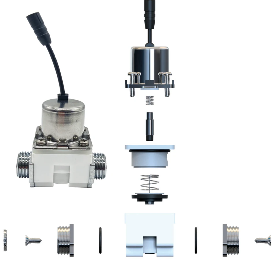 Transl DC 3V 6V 12V G 1/2 inch plastic bistable pulse water automatic touchless urinal toilet flush solenoid valve