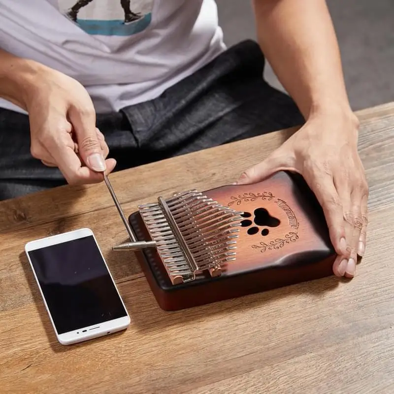 byla  exclusive model chromatic kalimba OEM  piano gradient colorful 17 keys climbas