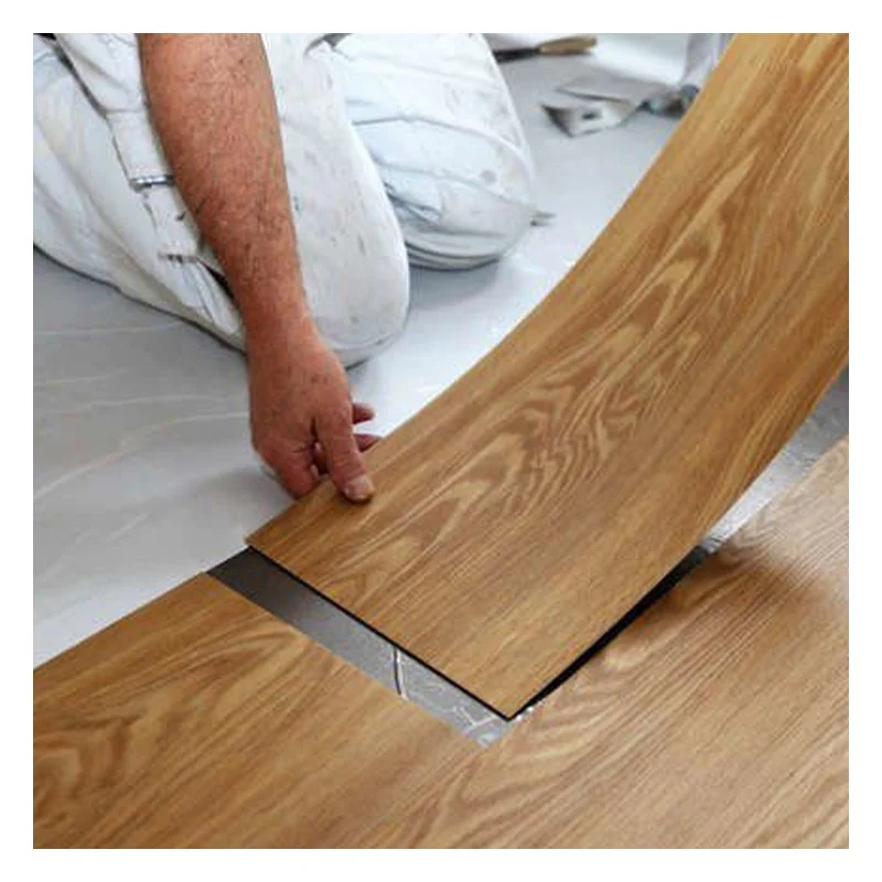 Waterproof Wooden Grain Self Adhesive Herringbone Luxury Vinyl LVT Flooring for Interior