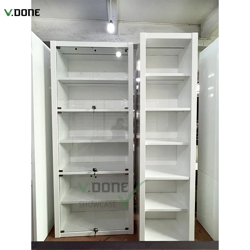 Fashion Customized Mdf Plywood Shelving Cosmetic Shop Interior Design White Decor Perfume Store Rack Furniture For Beauty Store