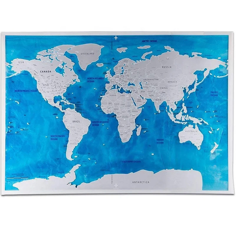 
New Travel Tracker scratch away world map 