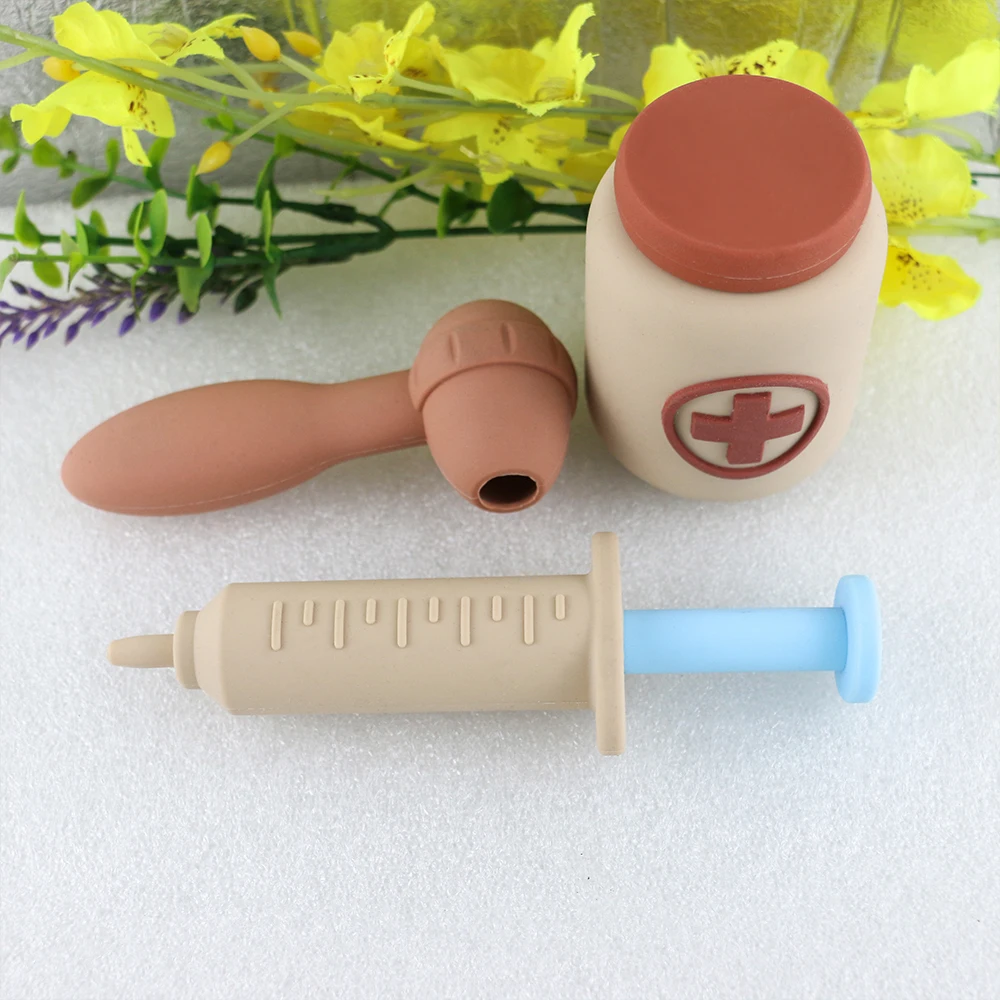 Pretend Medical Toys Food Grade Silicone Play Doctor Kit Food Grade Safety Nurse Set Toys Children Games