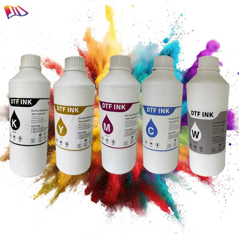 Hot sale chinese vivid bulk black watermark white e dtf ink i3200 printer price tag for lithography