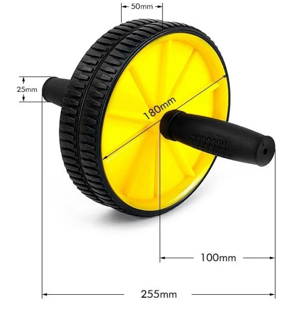Factory Direct Sale Home Fitness Abdominal Workout Abs Wheel Double Plastic Wheels Ab Roller
