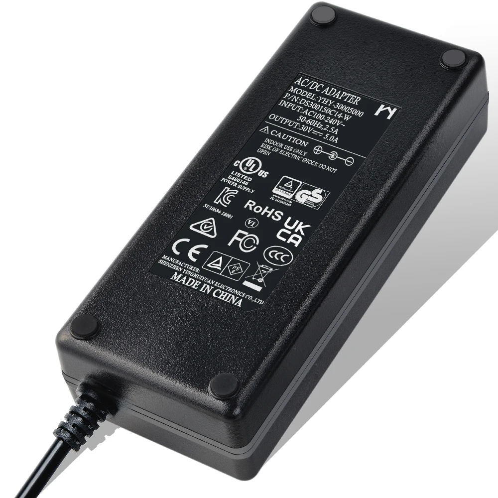 ac 100-240v to dc transformer 4pin din 30v 5a 4a 120w 150w ul switching power supply 120w power adapter 30v