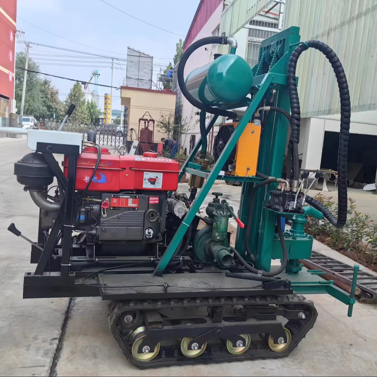 Diesel Engine Water Well Drilling Rig Machine Customized Pumps Machine Rock Drill Rig