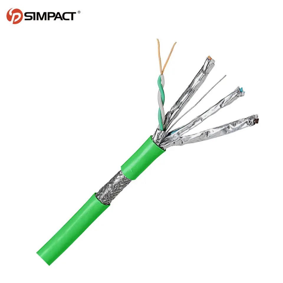 Simpact Custom High Quality Pvc/Pe/Lszh/Cmp/Cmr Jacket Sftp Cat 8 Cable Roll 305M Box Lan Cable Cat 8
