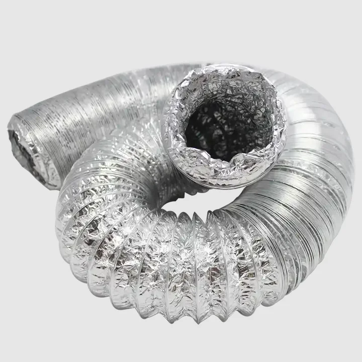 High Temperature Chemical Exhaust Gas Aluminium Pvc Flexible Ducting Hosehvac