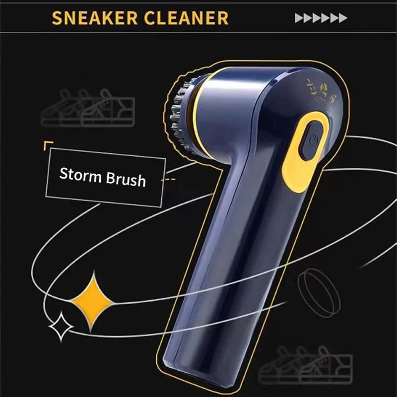 Portable Handheld Automatic Electric Shoe Brush Shine Polisher 2 Ways Power Supply