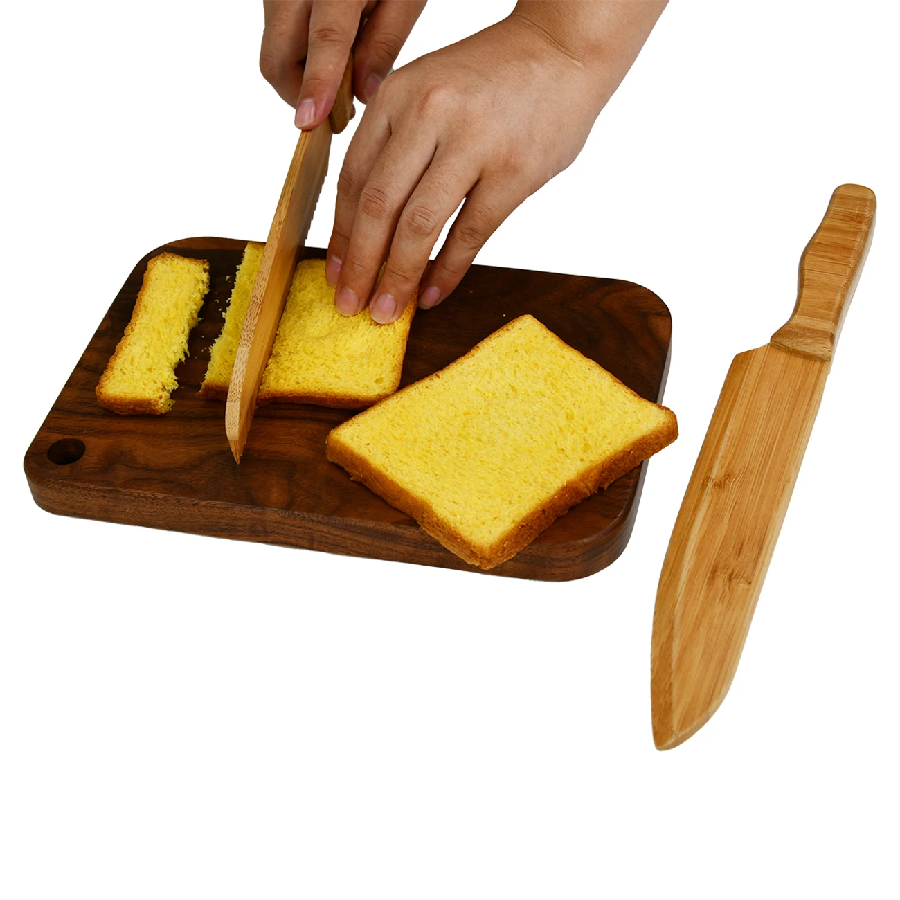 Ultrasonic Damascus Blank Kitchen Bamboo Wood Bread Knife Cheese Slicer Stainless Steel Serrated 12 Inch Olive Wood