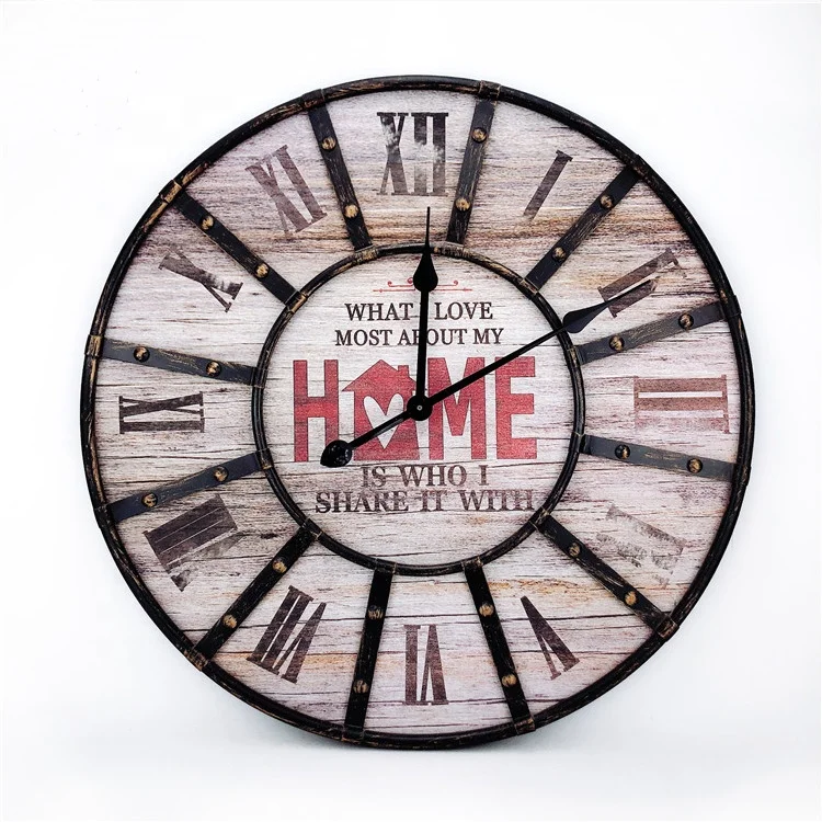 Antique Wooden Wall Clock Wholesale distressed wood wall clock