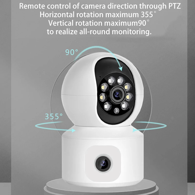 5X Zoom Tracking Robot Icsee Indoor Smart Home 5MP Baby Pet Monitors Dual Lens PTZ Wifi Security Surveillance CCTV IP Camera