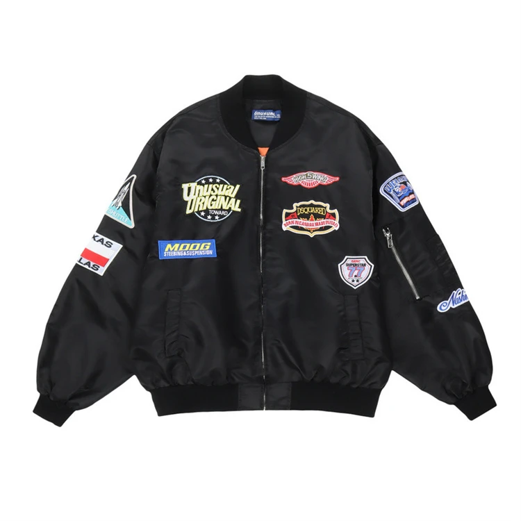 New Custom Letterman Jacket Winter Coat Long Sleeve Embroidery Patch Bomber Varsity Jacket For Men