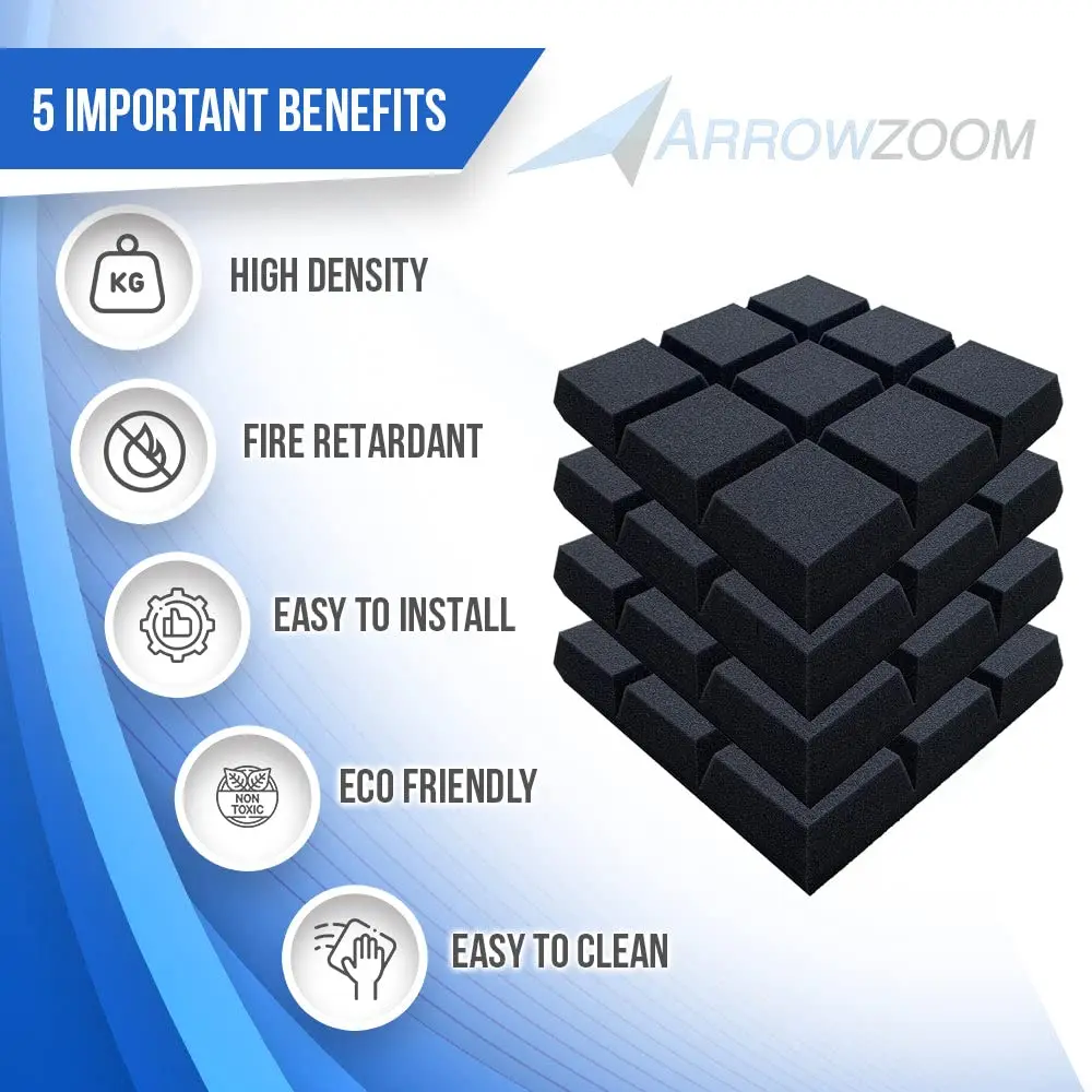 BONNO Series for Studio and Home Recording Wall Decor Soundproofing Acoustic Foam Panels Sound Insulation Foam