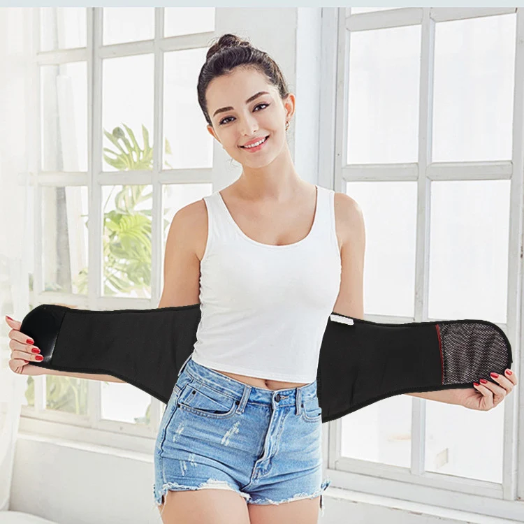7.4V Waist Heating Pad with 3 Massage Settings Lumbar Spine Arthritis Lower Back Pain Relief Adult Belly Warmer Band