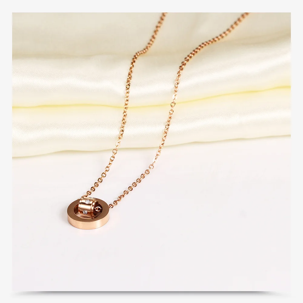 Stainless Steel Initial Necklace Factory Direct Price Pendant Fancy Chain Stainless Steel Necklace