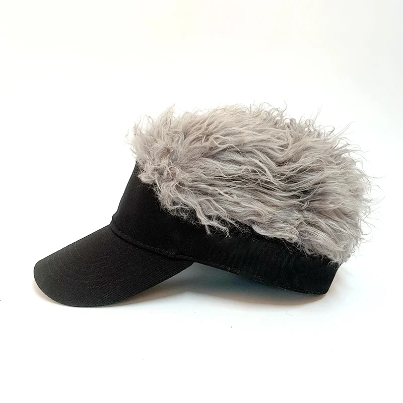 Camouflaged Sun Visor Cap Wig Cap Adjustable Baseball Hat Hair Golf Baseball Cap