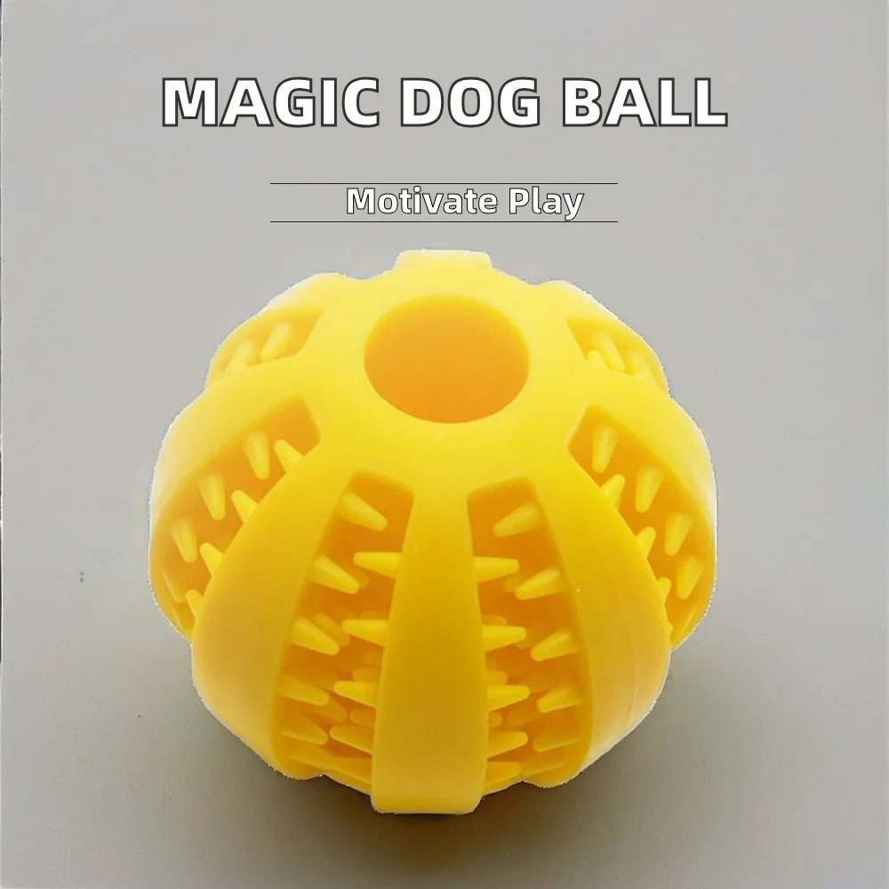 Pet Manufacturer Magic Rolling Dog Ball Interactive Dog Toy Slow Feeder Chew Pet Dog Toys Treat Dispenser Toy