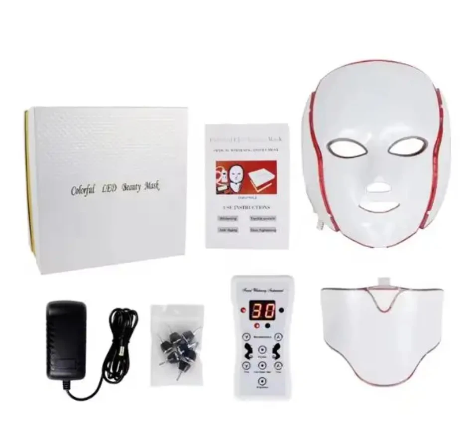 Hot Selling 7-Color LED Photon Light Spa Facial Mask Home Use Beauty & Personal Care Skin Therapy Face & Neck Treatment