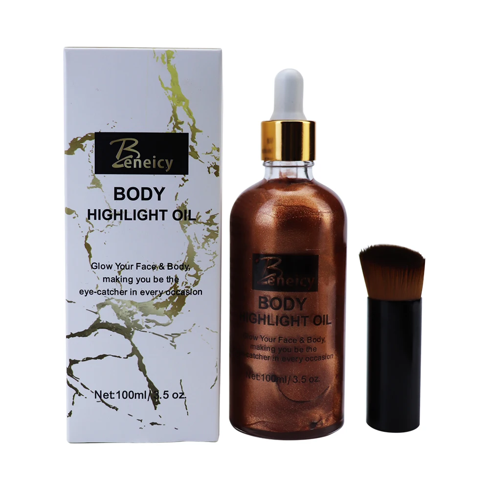 Hot organic skin care multi-colored skin oil scented cosmetics sparkling shimmering moisturizing body oil