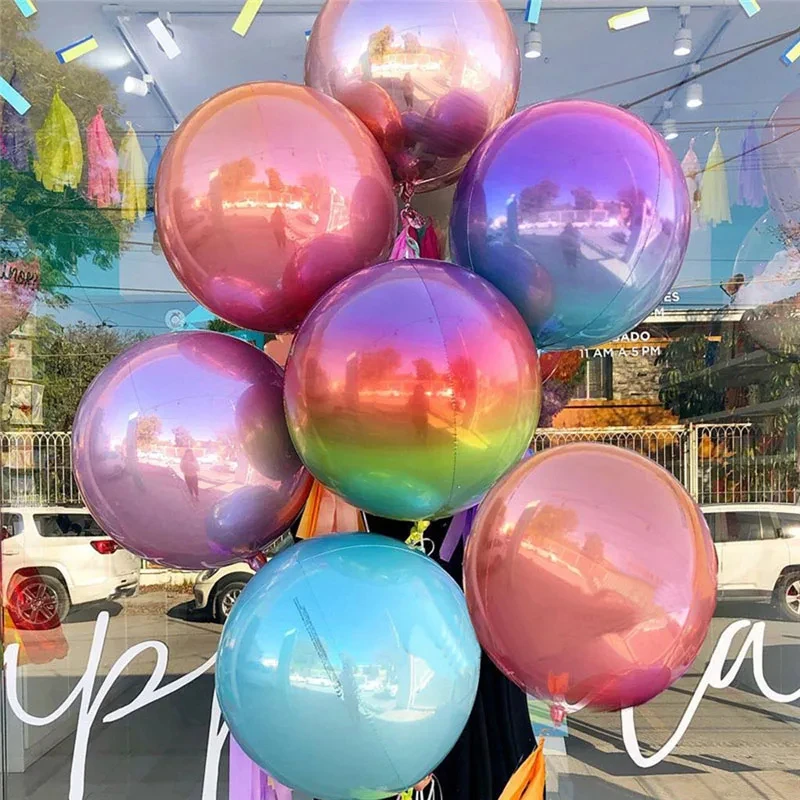 2024 New Arrival 22 Inch 4D Foil Balloon Helium Globos Rainbow Balloons For Birthday Party Decoration Wedding Baby Shower Gift