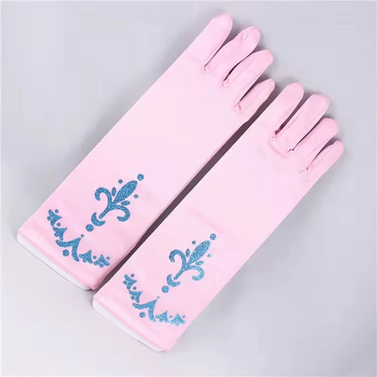 Wholesales OEM&ODM Frozen Elsa And  Anna Colors Cosplay Gloves For Girls