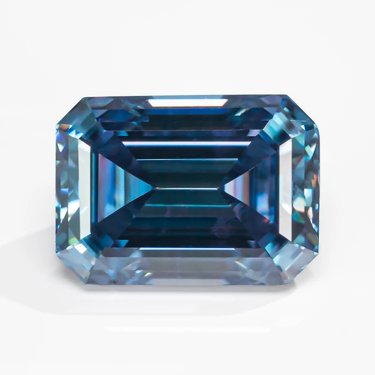 Redleaf Wholesale Moissanite Artificial Emerald Cut High Quality VVS Mossanite Support Certificate Color Synthetic Moissante