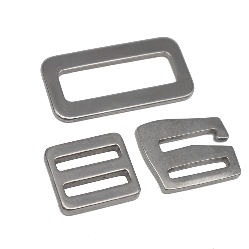 Stainless Steel Webbing Belt Buckle Rectangle Ring Buckle Loops For safety Belt Accessories