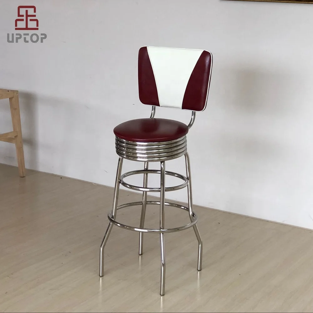  (SP-BS423) американский стиль 1950s красный и белый стул для барной