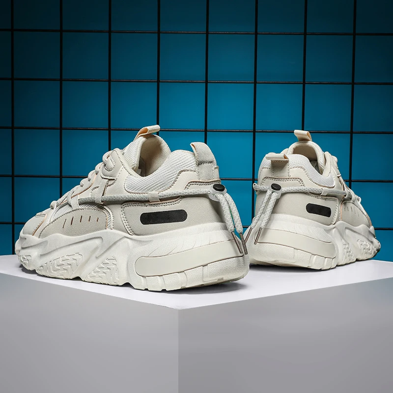 2023 Trendy Men Chunky Platform Sneakers Breathable Casual Sports Shoes