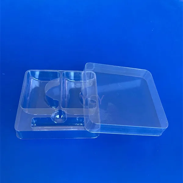 Disposable PET Material Face Shaped Eyelash Tray Cosmetic Blister Tray White Creative Plastic Packaging