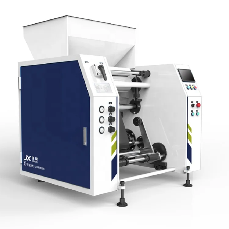 JX-500 линейный полиэтилен низкой плотности (LLDPE стретч-пленка PE ПВХ пленка для упаковки Автоматическая перемотанная поливинилхлоридная линия машина для намотки пленки автоматическая перемоточная машина Лидер продаж