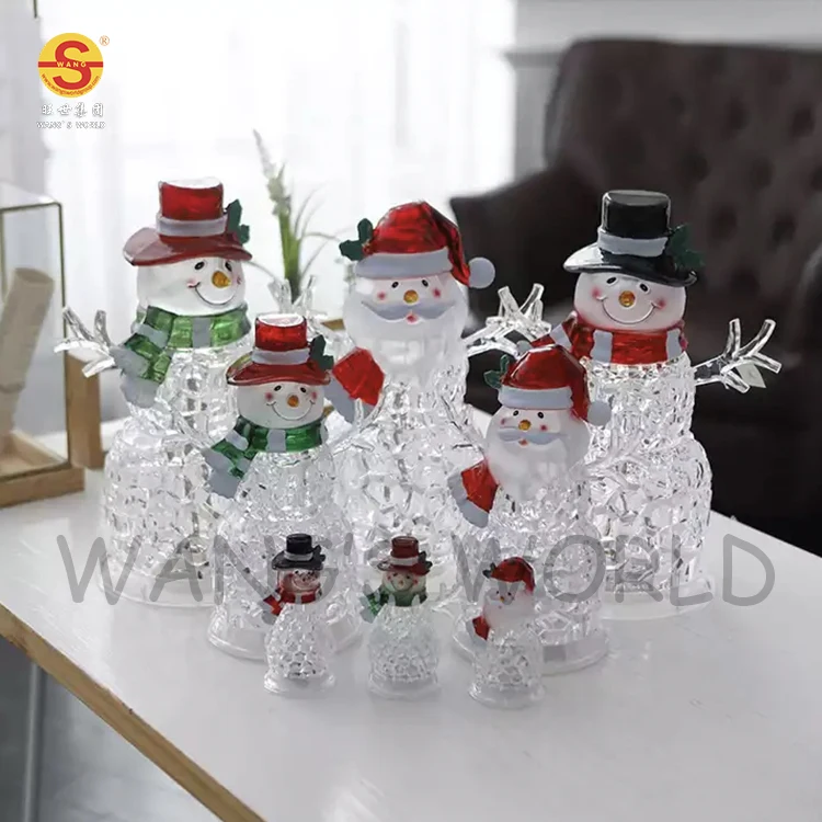 Merry Christmas Light LED Large Middle Small Size Acrylic Christmas Ornament Lighting