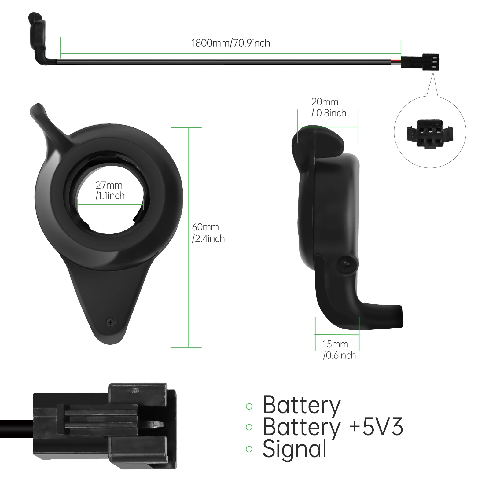 Electric Bicycle Rear Wheel 26/27.5Inch E-Bike Conversion Kit 48V 2000W Ebike Thumb Throttle Hub Bicycle Conversion Motor Kit