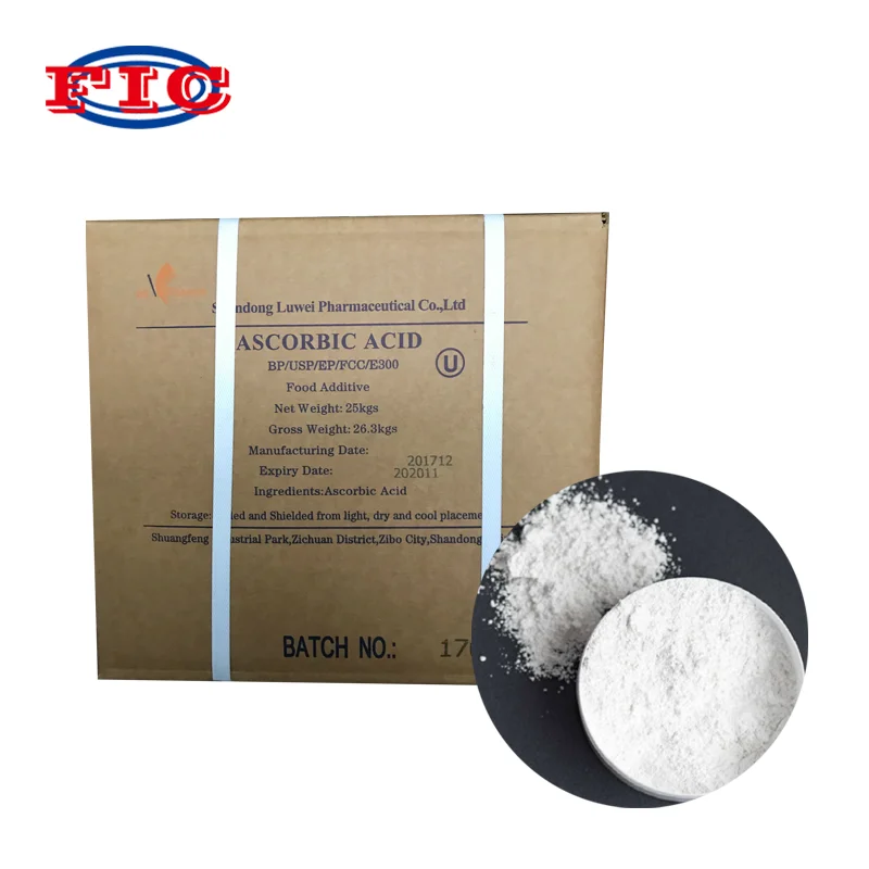 Supply Bulk Vitamin C Coated Natural Ethyl Ascorbic Acid Powder E300 Food Grade