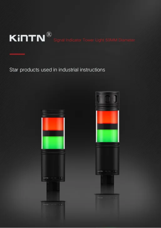 Kintn TL50WT-S2 белый 2-сегментный светодиодный сигнальный световой Маяк для машины