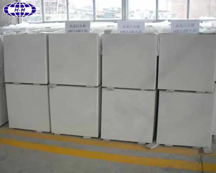 Отличный качественный полированный 30x60 натуральный камень плитка Чистый Кристалл молочный белый мрамор