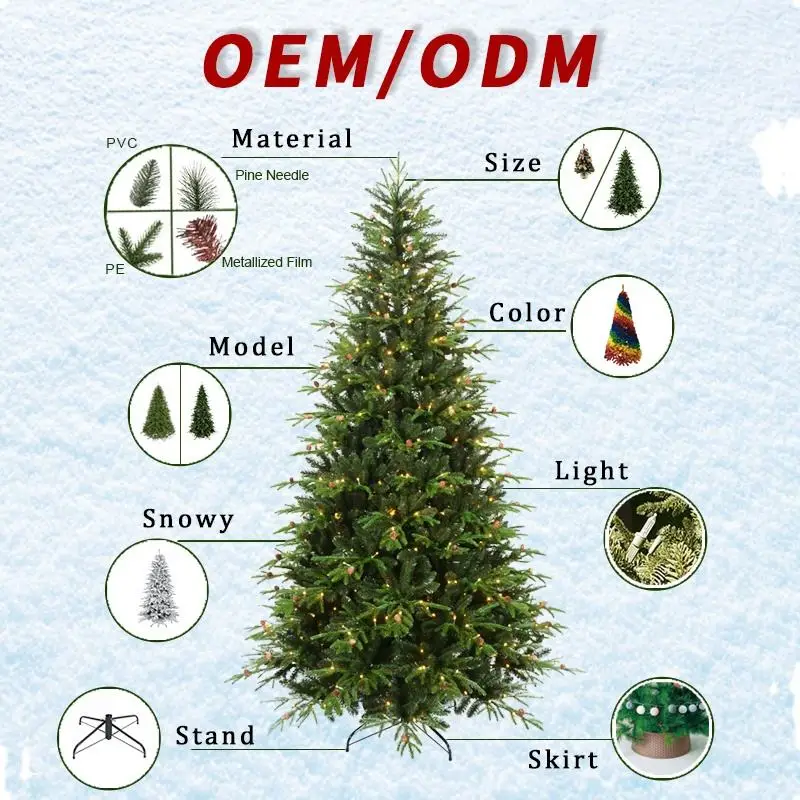 High Quality Hot Sales Christmas Gifts PE PVC Christmas Tree Artificial Christmas Decoration Tree For Home Decor