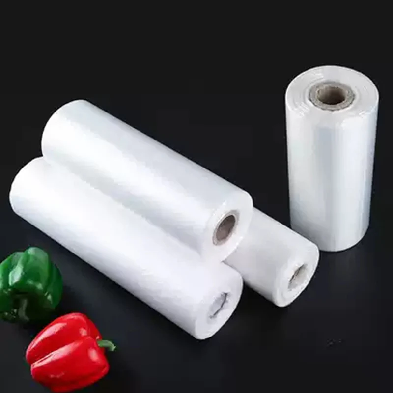 Supermarket Plastic Produce Bag on a Roll, Fruits, Vegetable, Bread, Food Packaging Storage Clear Bags