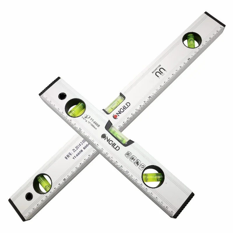 Wholesale High Accuracy 300-1000MM Heavy Duty Horizontal Construction Hardware Tool Alloy Aluminium Spirit Level 5cm Wide