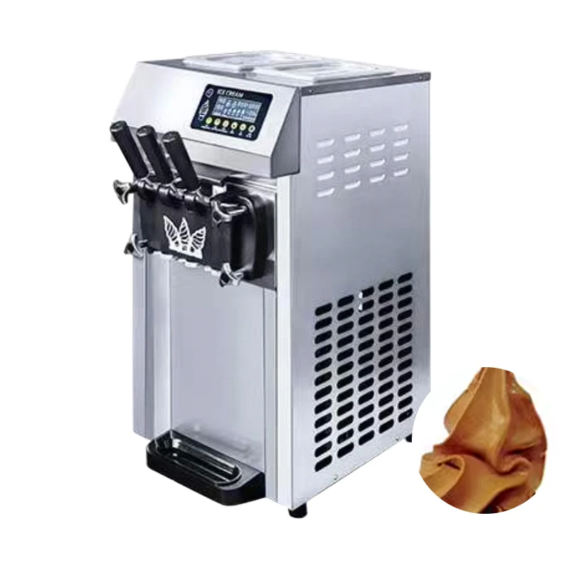 Energy-saving and environmentally friendly ice cream machine with pre-cooling table