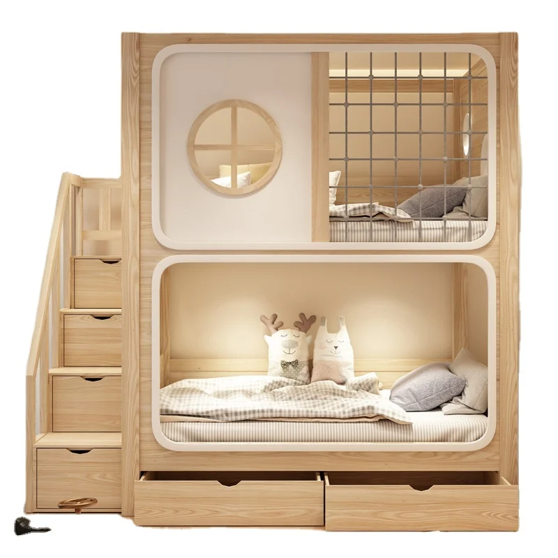 Luxury Baby Children Beds Bedroom Storage Girl Loft Children Beds Princess Modern Camas Infantiles Kids Bed Set Furniture