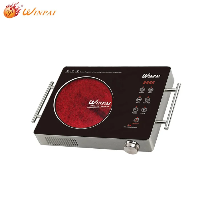 
 Горячая Распродажа, одиночная горелка 220 В, 2200 Вт, корпус из нержавеющей стали, инфракрасная керамическая плита, одиночная горелка, ВОК, электрическая плита  