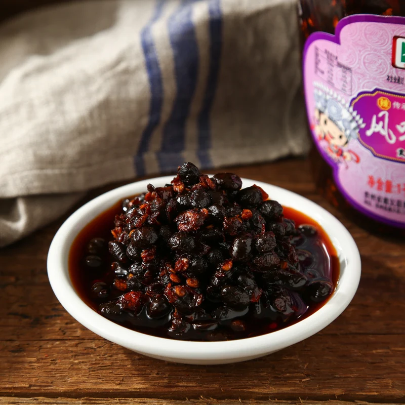 OEM Factory Spicy Hot Redchilli Sauce China Black beans Chili Sauce For Dipping Food